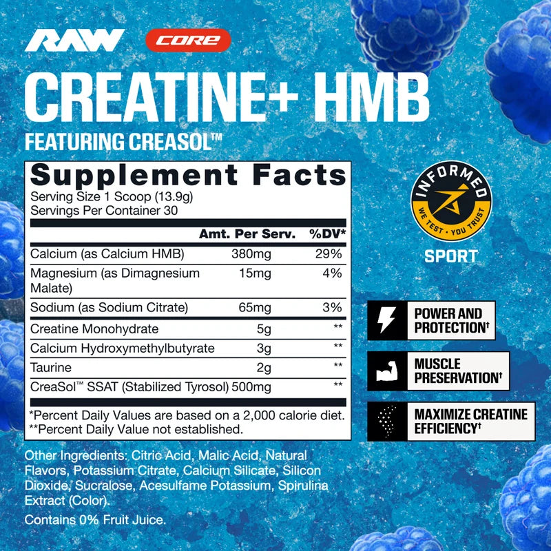 RAW CREATINE + HMB 30 SERV
