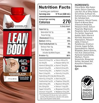 Lean body 17 oz (24 pzas)