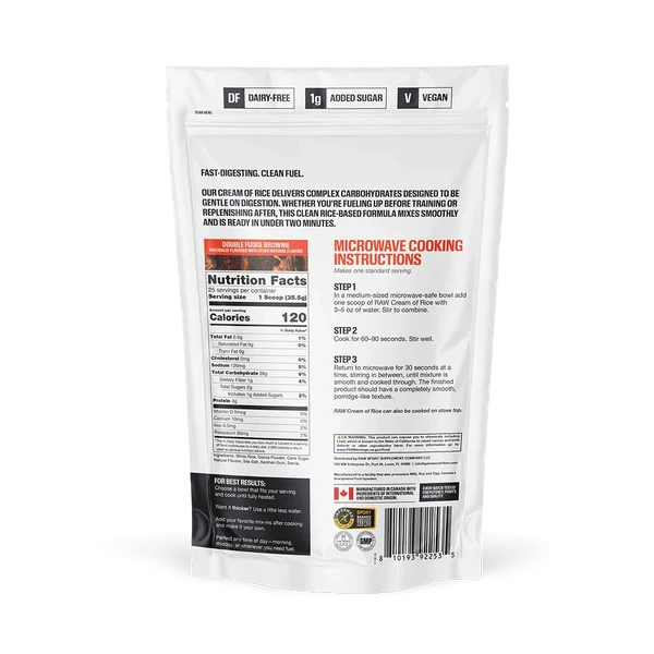 RAW CREAM OF RICE 25 SERV
