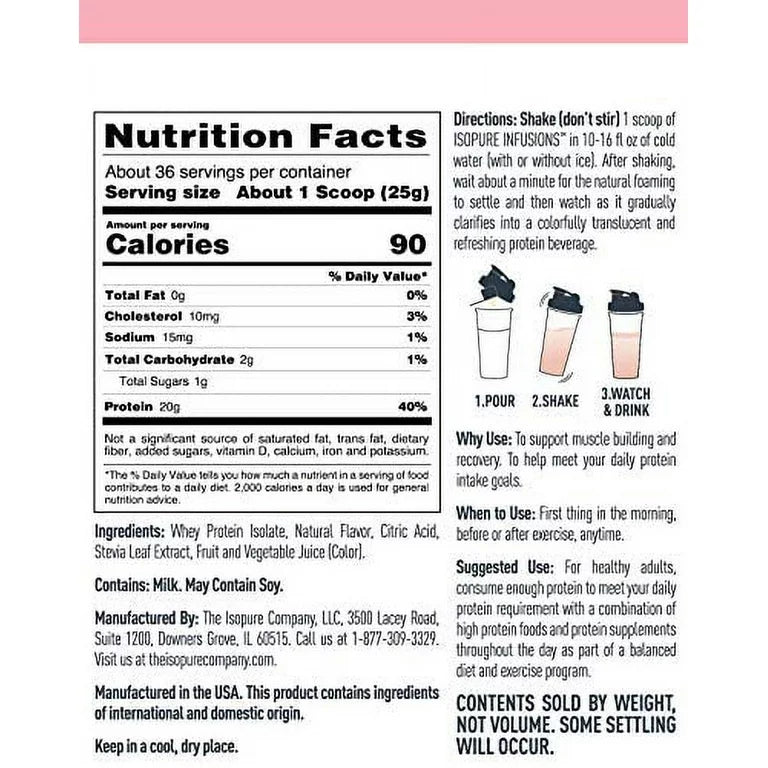 ISOPURE - INFUSIONS PROTEIN POWDER 1.98 LBS