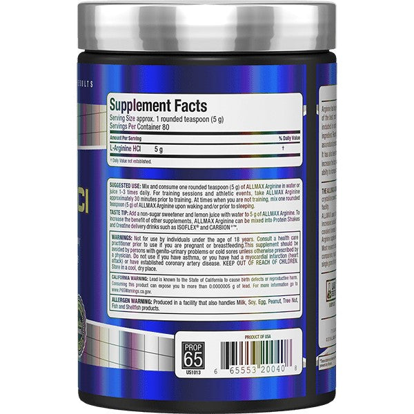 Arginine AllMax 400 grs