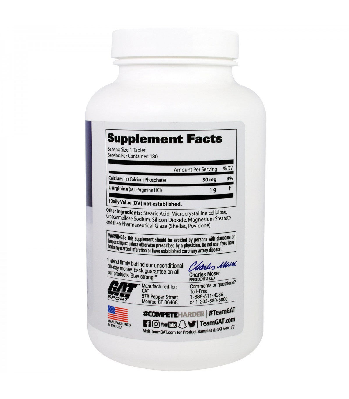 L-Arginine GAT 180 tabs