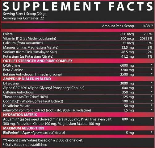 Nutrex Outlift Amped 22 serv