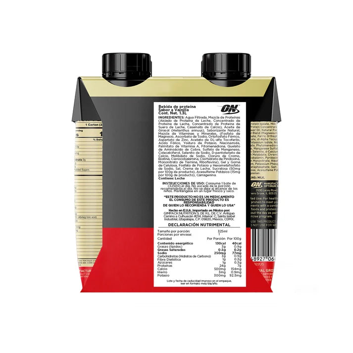 On Gold St Protein Shake 325 ML  Two Pack (24 Piezas)