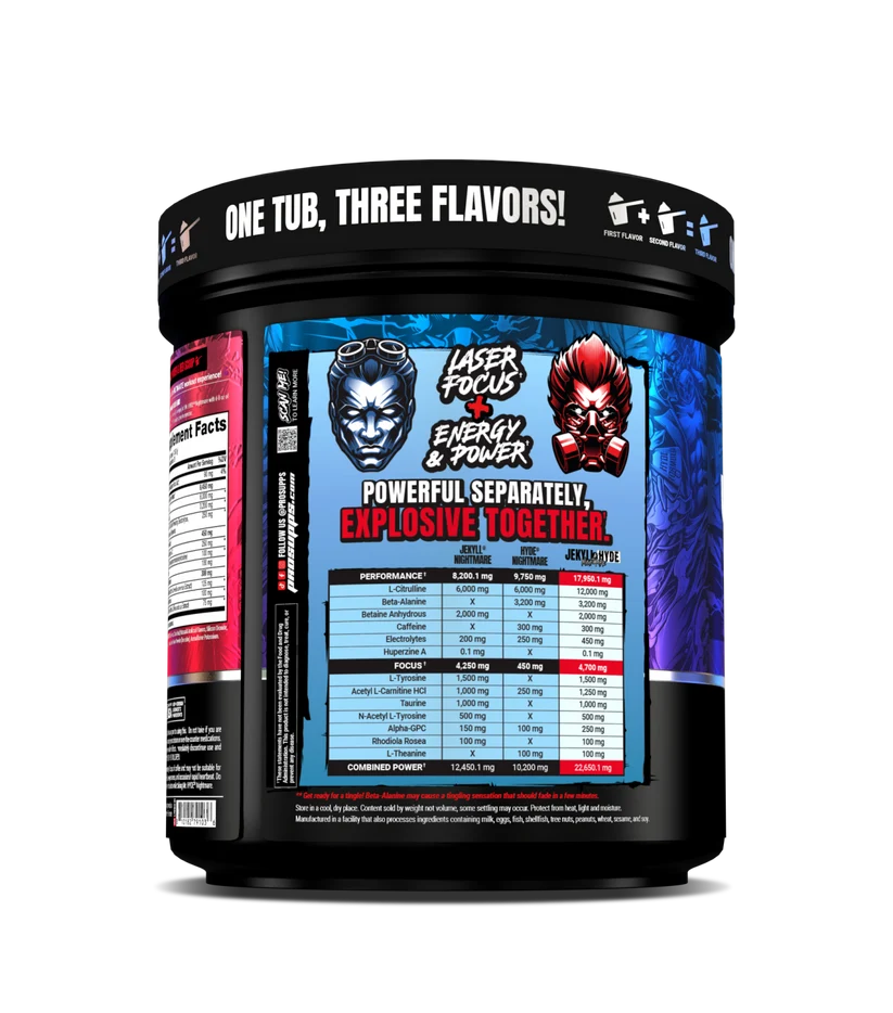 PROSUPPS DR JEKYLL & MR HYDE NIGHTMARE PWO 40 SERV BLUE RAZ + BLOODY BERRY