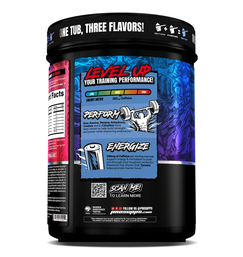 PROSUPPS MR HYDE SIGNATURE 72 SERV DUAL FLAVOR BLUE RAZ & STRAWBERRY