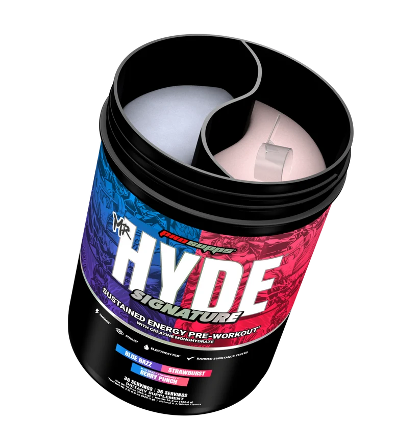 PROSUPPS MR HYDE SIGNATURE 72 SERV DUAL FLAVOR BLUE RAZ & STRAWBERRY