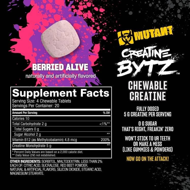 Mutant CREATINE BYTS CHEWABLE